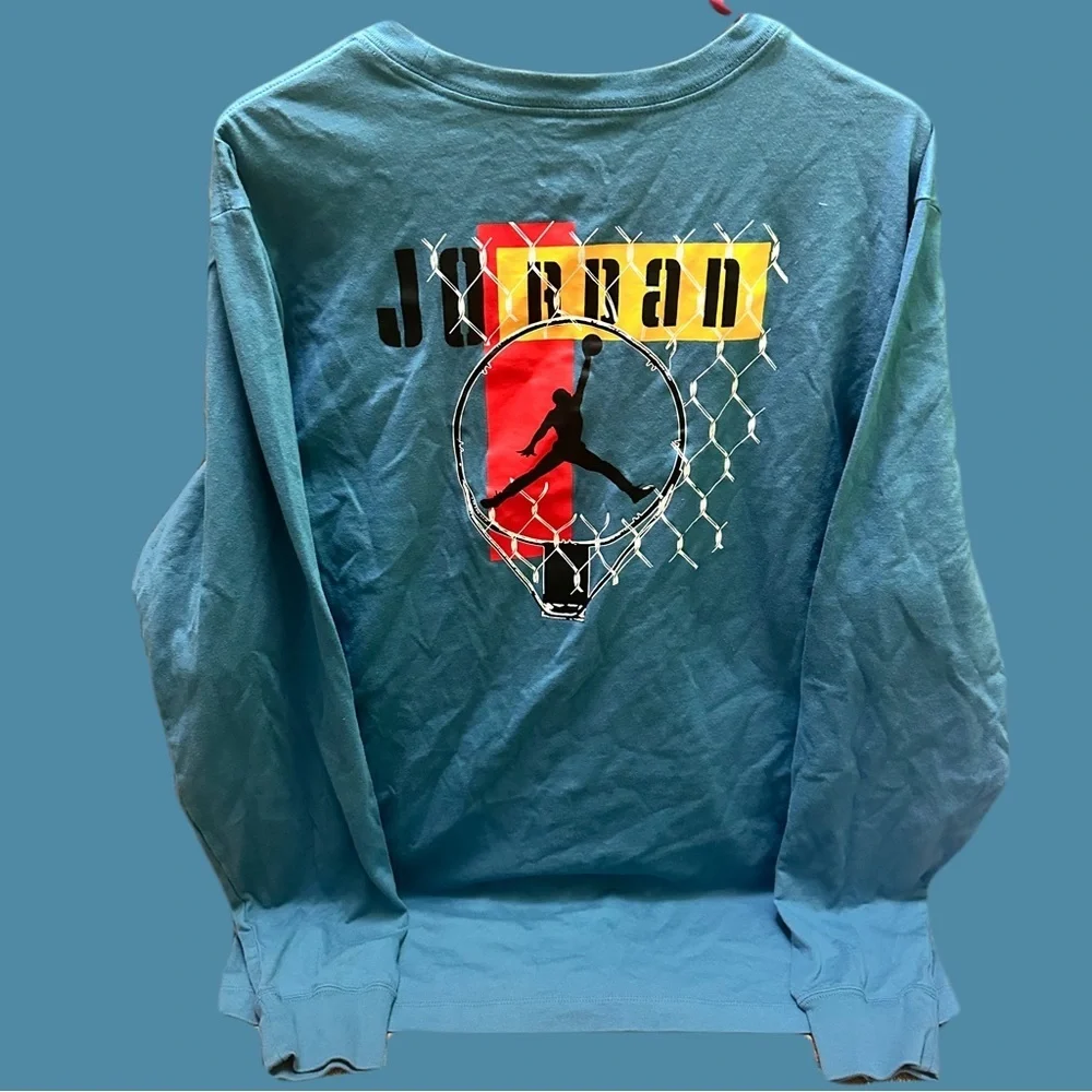 Jordan Teal Long Sleeve Shirt size XL
